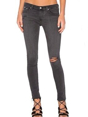 AG Adriano Goldschmied The Legging Ankle Jeans Size 30/10 Gray Jeggings New NWT